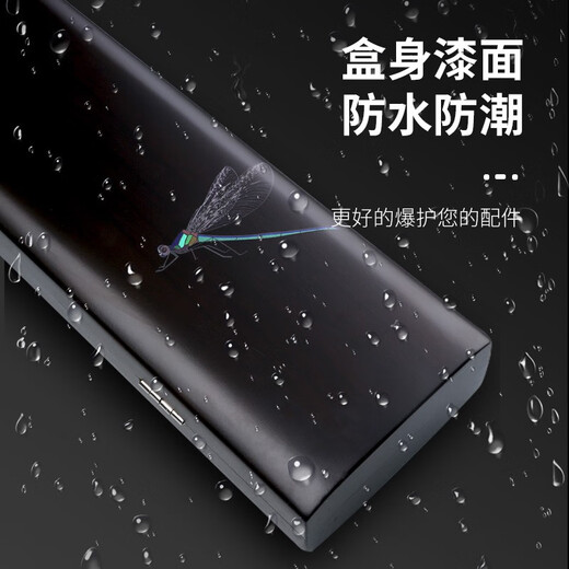 Folk artist Paulownia float box float storage box solid wood fish float box main line box extended wooden box fishing gear and fishing supplies Dragonfly style 65CM Paulownia float box