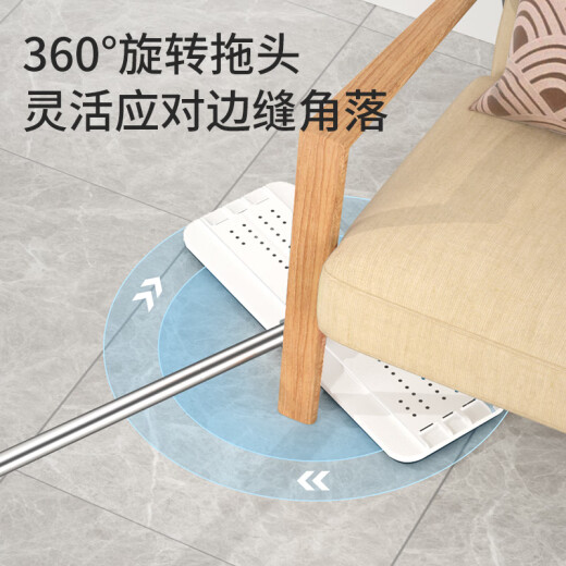 Meliya mop household one-mop, hand-wash-free flat-panel with scraper bucket, absorbent mop, wet and dry mopping, a total of 3 mops