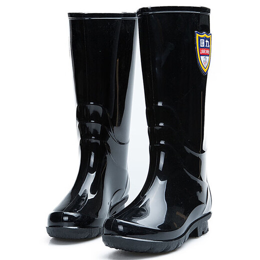 Huili Shanghai Huili Rain Shoes 863 Botas de lluvia de tubo alta para mujeres Anti-slip RESISTEN RESISTENTE LABORA DE PROBA DE PROBA DE LA PARACHA Mujeres 863 Grouper Grey Grey Medium Tube más Fleece 38