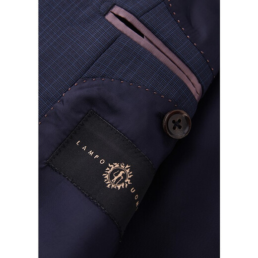 Blue Leopard (LAMPO) all season men's business suit top dark blue jacquard wool slim fit suit dark blue 52 (175/104) C
