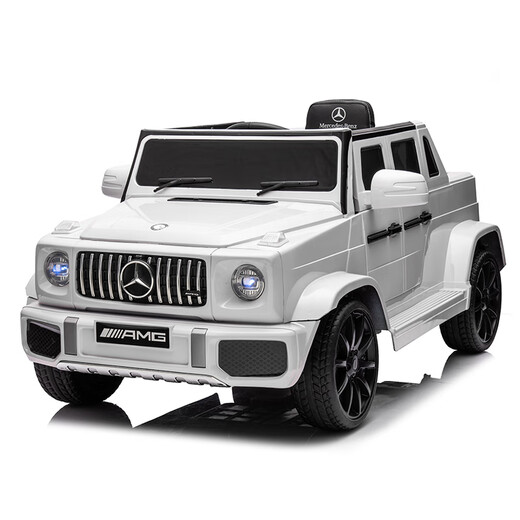 Cute Laughing Ou Mercedes-Benz Big G children's electric car four-wheel remote control male and female children's off-road toy car can seat adults, painted black + seat adults, large battery, four-wheel drive + full function