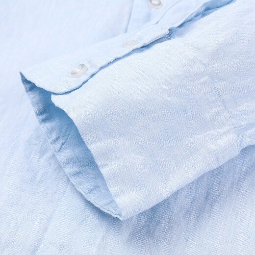Hengyuanxiang 100% reines Leinenhemd für Männer Frühling und Herbst Dünne Dreiviertel-Hemd chinesische Hemd für Männer Casual Inch Jacke für Männer bleichend 2xl