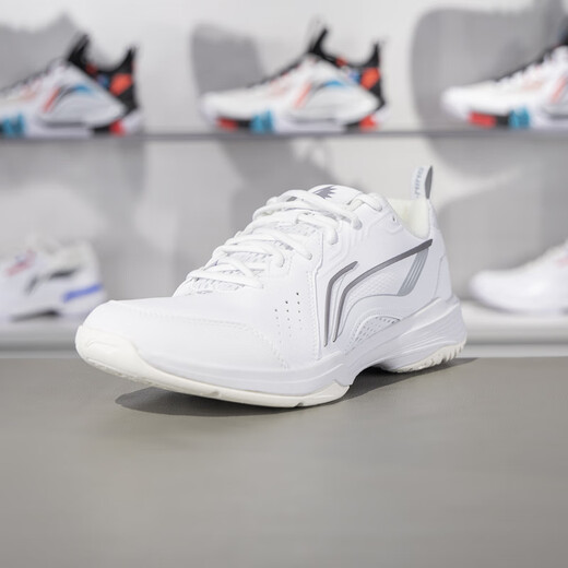 Li Ning Badminton Shoes for Men and Women 2024 New Almighty King V2.0 Flying Eagle Shock Absorbing Breathable Training Shoes AYTU001 Standard White/AYTU001-1 40