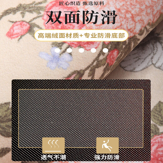 Gudie sense entrance door mat floor mat household foot mat entrance door American retro entrance door entrance Perry Dais-square horizontal version 80*120CM entrance door