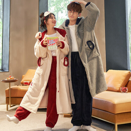 Delia Coral Velvet Pare Pajama для женщин осенью и зимней ванной комнатой с длинными рукавами. Расширенные пары по ночной рубашке могут носить домашнюю одежду за пределами 9920 м женщин (рекомендуется 80-100 JIN [JIN равен 0,5 кг])