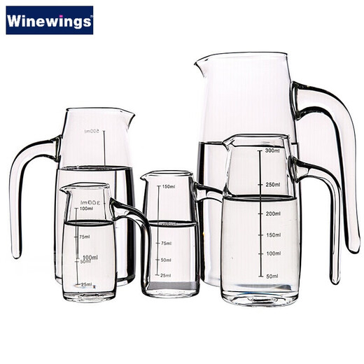 Winewings crystal glass white wine divider with scale red wine decanter divider jug household wine divider glass white wine wine set 500ml wine divider