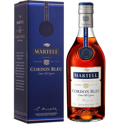 马爹利蓝带（Martell）洋酒 干邑白兰地 法国原装进口洋酒350Ml （带盒）350ml
