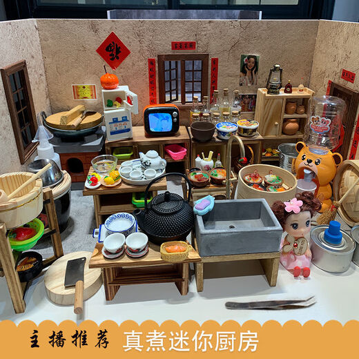 Jihuang mini cocina juego completo de regalos de cumpleaños de cocina y cocina de cocina reales