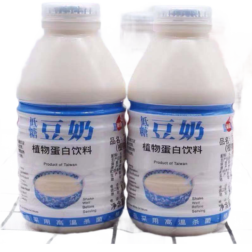Zhengkang Taiwan imported Zhengkang original pure soy milk drink nutritional breakfast soy milk 330ml bottled pure soy milk low sugar soy milk 330ML*12 bottles