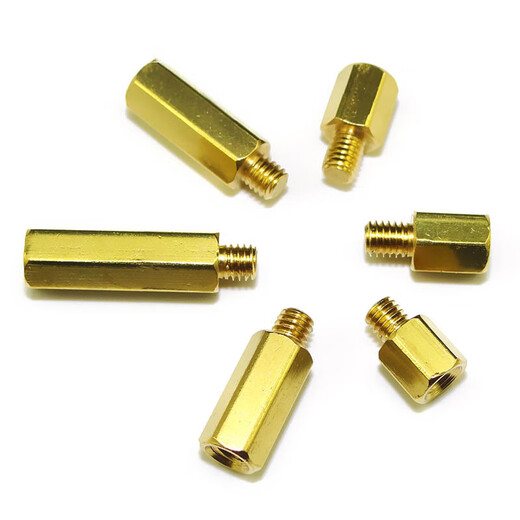 Shantoulincun hexagonal copper column M3 single-head long and short-tooth copper column chassis motherboard screw column circuit board support isolation column copper pillar M3*15850