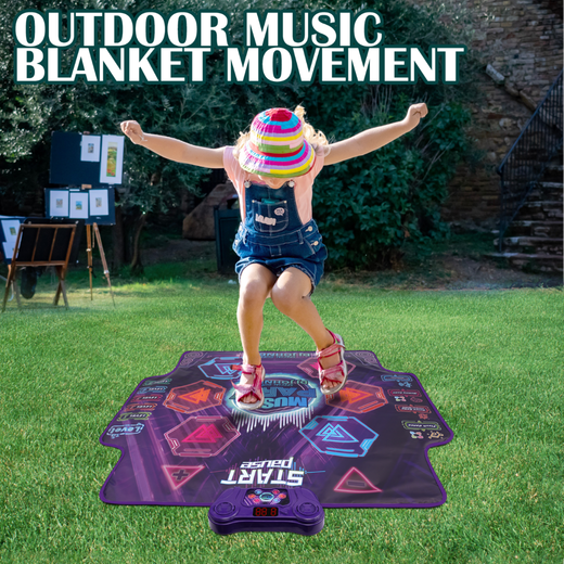 YUNYA MUSIC DANCANT COUVERTURE COUVERTURE DE JEUX ENFANTS LES BARCHETS ET FILLES MAISONS Machine de danse sans fil 3 à 6e cadeau d'anniversaire 8 Mise à niveau Six Arrows Glowing Dancing Couverture - Mecha Model