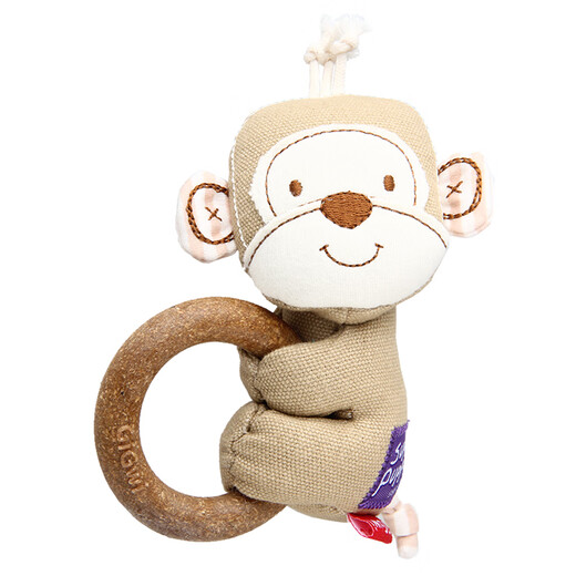 GiGwi is a dog toy made of pine wood plush canvas, teeth-resistant, bite-resistant, self-pleasant, relieving boredom, puppy pet toy Hula Hoop-Little Elephant