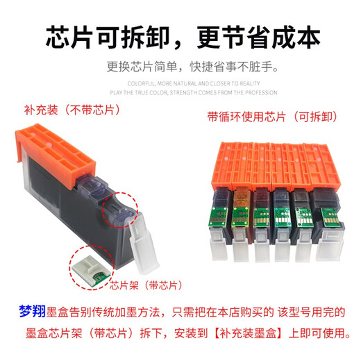 Mengxiang suitable for Canon TS706 6160 8160 9560 8260 TR7560 8660 printer ink cartridge PGI-680/CLI-681 ink cartridge [Five-color set]