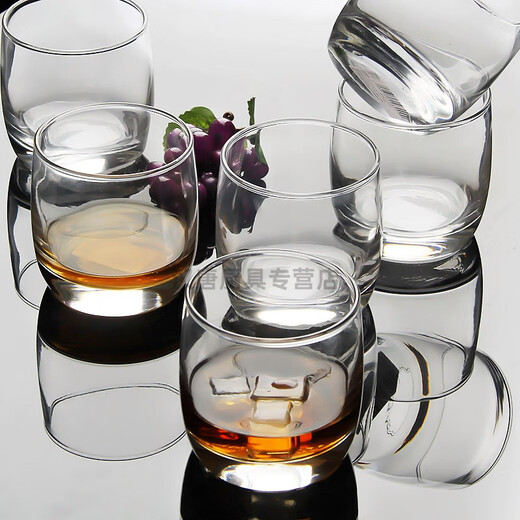 Lemeiya Bow and Arrow Round Whiskey Cup Household Cup Wine Glass Glass Beer Cup Spirit Glass Water Cup 200ml/6 Pack Round Wine Glass