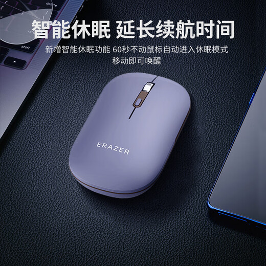 Lenovo Economist N500Pro Ratón de carga inalámbrico Bluetooth de modo dual Diseño ergonómico Oficina de negocios Luz Sonido Portátil Huawei Xiaomi Dell ASUS Universal Negro Botón de luz Modelo de carga 2.4G+ Bluetooth Modo dual Estándar oficial