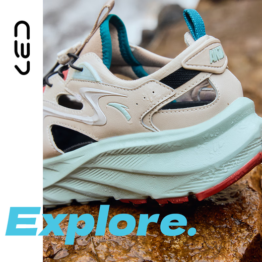 ANTA Tanye Sports Sandals Men's Summer Casual Trendy Croc Shoes Outdoor Mountaineering Hiking River Tracing Shoes Slippers Tanye Iron Man Gray/Mountain Green/Basic Black-2 42.5