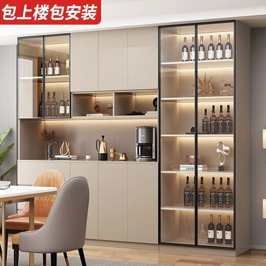 CLCEY2024新款餐边柜一体靠墙高柜餐厅储物茶水碗柜家用现代简约客厅收 主图款 款式140长送货入户+安装