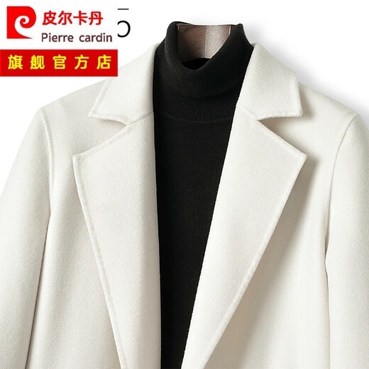 Pier Cardin Cosilla de cachemira de doble cara de alta gama para hombres para hombres de gabardina de gabardina de lana extendida extendida para hombres.