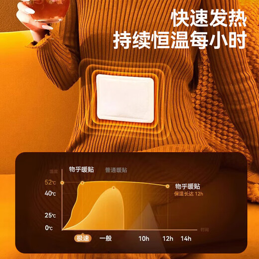 物乎暖宝宝贴发热贴暖身腰腹关节膝盖大姨妈神器保暖贴金球混合30片