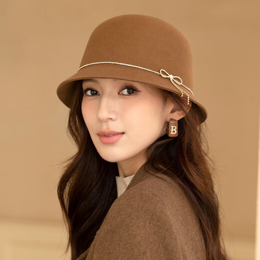 Xiangxue Yuxiu Wolle Hut für Frauen im Herbst und Winter 2025 Neues französisches Top-Hut weiblich elegantes, vielseitiger Eimerhut