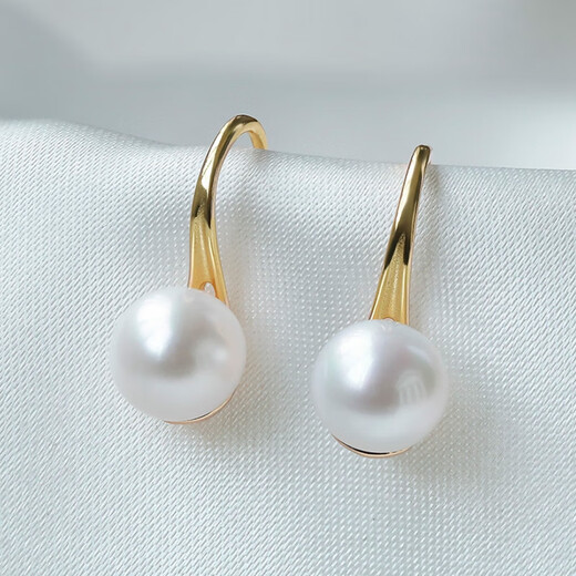 Queen of Pearls S925 Silver 8-9mm Freshwater Pearl Earrings High Heels Ear Hooks Birthday Gifts for Women Holiday Gifts
