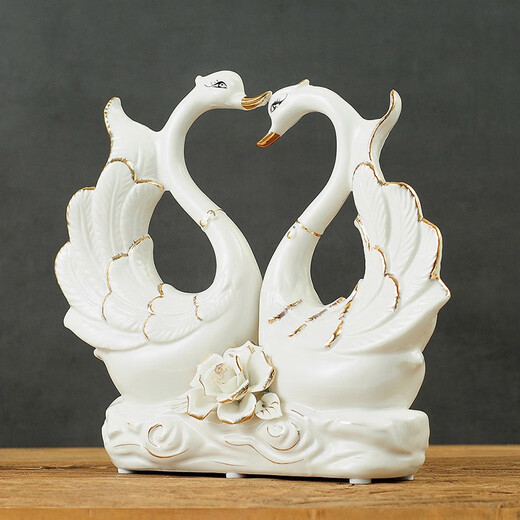 Pameiju Adornos de cisne Cerámica Decoración del hogar Sala de estar Gabinete de vinos de la televisión Aper Artitudes de regalo Pequeño cisne