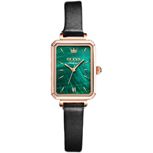 Olis Tank Watch Full Full Automatic Automatic Green Watch Small Imploud Water Square Mechanical Watch Oficial 6624 Belt Green