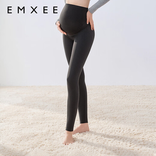EMXEE new product camellia oil shark leggings for pregnant women maternity wear spring and autumn new pregnancy pants yoga pants black