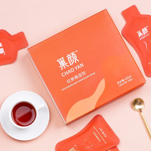 Huang Rui and Yang Rui He Chaoyan Red Ginseng Bean Drink Red Ginseng Drink Red Date Concentrated Juice Red Rose Snow Lotus Saffron Plant Drink 30ml*14 bags 3 boxes