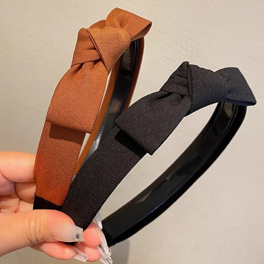 BARY REEF bow headband 2024 Internet celebrity new high-ceiling hair travel headband women's face wash hairpin with toothed anti-slip headwear black headband