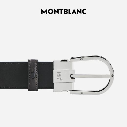Montblanc Horseshoe Pin Hebilla Gradiente Color Fumo Gris 35 mm Cinturón/cinturón 129437 Regalo para hombres