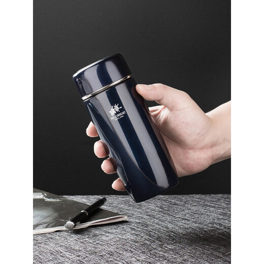 
All the way Yafu Yatai thermos cup for men and women large capacity children's water cup 304 stainless steel portable student cute light luxury gold blue 2694/350ml+ cup brush