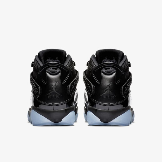 AJ乔丹（nike Air Jordan）JORDAN 6 RINGS 乔6 轻量缓震 透气耐磨 22年新款 男士实战篮球鞋 黑/冰蓝322992-011 标准40.5/US7.5