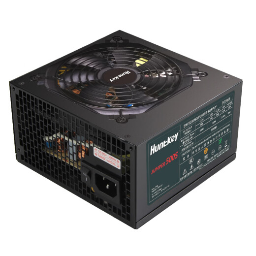 Huntkey JUMPER500S rated 500W computer power supply (active PFC/dual-tube forward/wide voltage/back wiring/intelligent temperature control)
