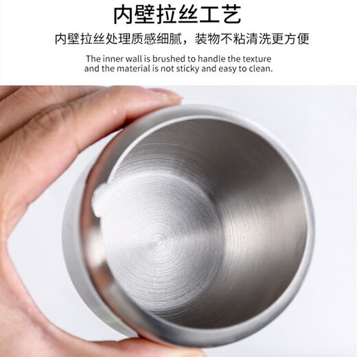 Yexiang 304 stainless steel seasoning box single seasoning jar with spoon salt jar chili oil jar creative kitchen supplies sugar cup round ball style 8.5cm (thickened about 400ml)