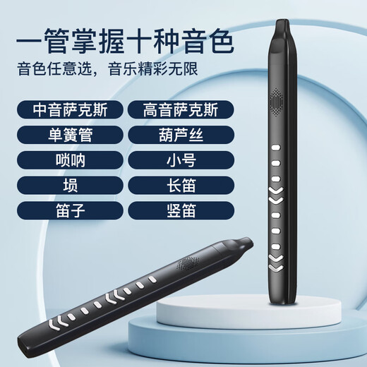 romusic电吹管乐器初学者电萨克斯葫芦丝笛子老人新型数字管笛电子管乐器 DC06-Pro标配【27种音色】