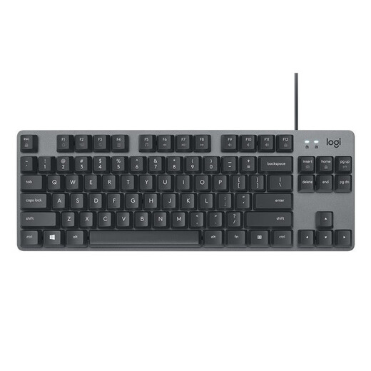 罗技（Logitech） K835 机械键盘 电竞游戏电脑办公有线紧凑84键便携版键盘 K835黑色  红轴