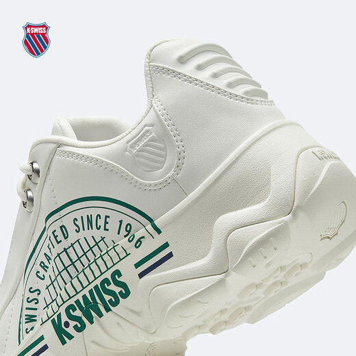 Kswiss Casual Chores pour hommes et femmes Spring New Retro Retro Breathable Couple Comfort Sneakers 9276-US 215 Tofu White / Dream Silver 39