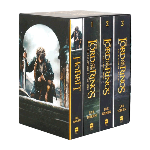 Inglés Importado Stock Original The Hobbit y El señor de los anillos El señor de los anillos 4-Volume Set Paperback Tolkien Tolkien Middle-Tierra Epic Fantasy Novels de películas de ventas extranjeras Extranjeros