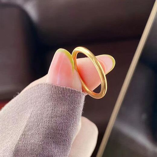 Meng Keduo ancient method plain ring for women, simple niche design, glossy, high-end, fashionable and personalized index finger, light luxury and exquisite plain ring No. 6