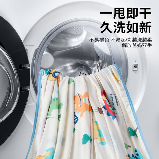 Abay baby ice silk blanket children summer cool quilt summer thin baby blanket kindergarten nap blanket bath towel universal dinosaur party/A double layer ice silk blanket 70*120cm (0-3 years old)