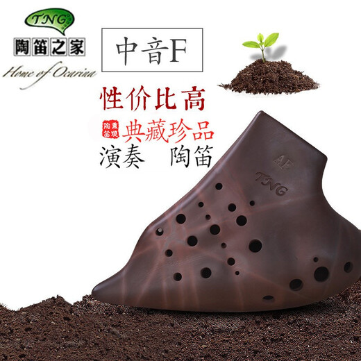 TNG紫砂陶笛12孔中音C/G/F高音F/G/C低音C陶笛专业舞台大师演奏级音色 专业演奏级-三管中音F调-AF
