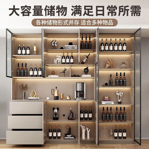 CLCEY2024新款餐边柜一体靠墙高柜餐厅储物茶水碗柜家用现代简约客厅收 主图款 款式140长送货入户+安装