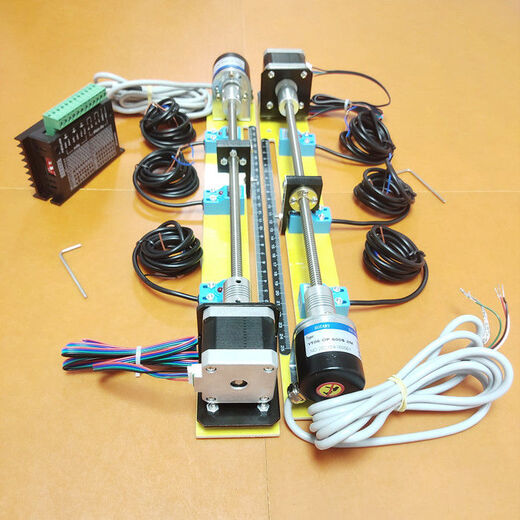 Customized stepper motor learning positioning control PLC screw slide kit with encoder driver close to open