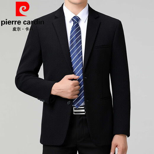 皮尔卡丹羊毛西服男外套2024秋冬新款男士休闲西装结婚礼服职场高档单西男 A2303款-藏青 175码(建议146-155斤)