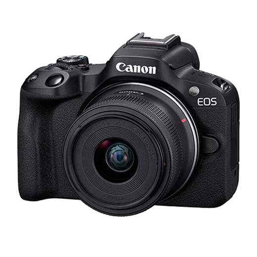 Canon r50 mirrorless camera entry-level R50 APS-C format travel home student vlog video 4k compact and portable digital camera Canon R50+18-45 black kit package one 128G card-shoulder bag UV mirror-backup battery ready to use