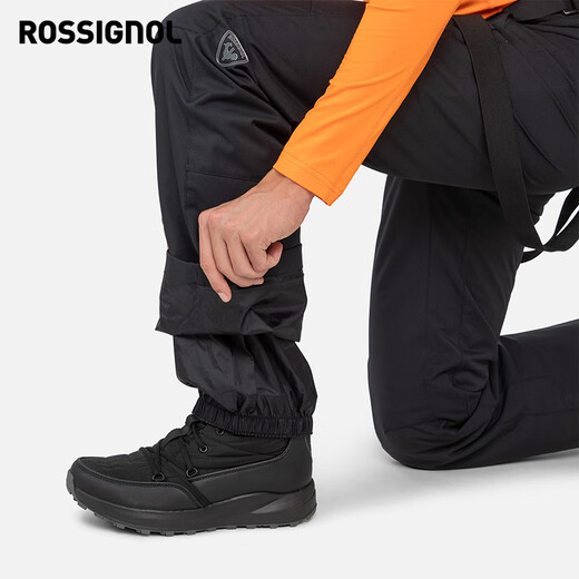 ROSSIGNOL卢西诺男士滑雪背带裤PRIMALOFT保暖弹力防水雪裤男 黑色 M