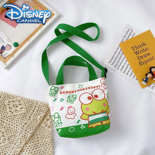 迪士尼（Disney）儿童包包童单肩包挎包卡通帆布韩版时尚儿童斜挎包洋气手拎包 9766粉独角兽
