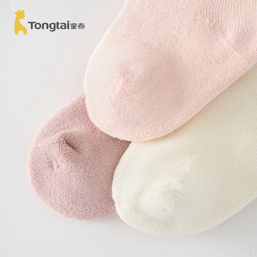 Tongtai Baby Socks Newborn Baby Thickened Stockings Male and Female Baby Antibacterial Versatile Terry Socks 3 Pairs Pink 3 Pairs 6-12 Months