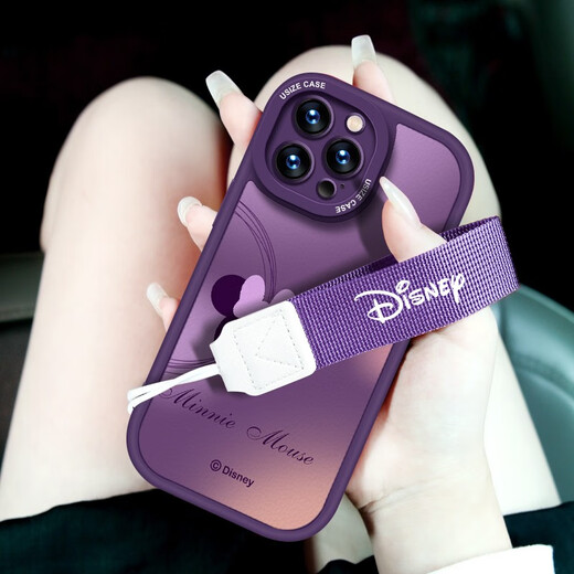 Tsai Shell [Disney autorizado] Apple Series Mobile Case iPhone 15 Promax Lambskin 14Plus New Style 13 Lindo dibujos animados 12 Red Little Fat Girl Bracelet [x1502 Disney] iPhone 14